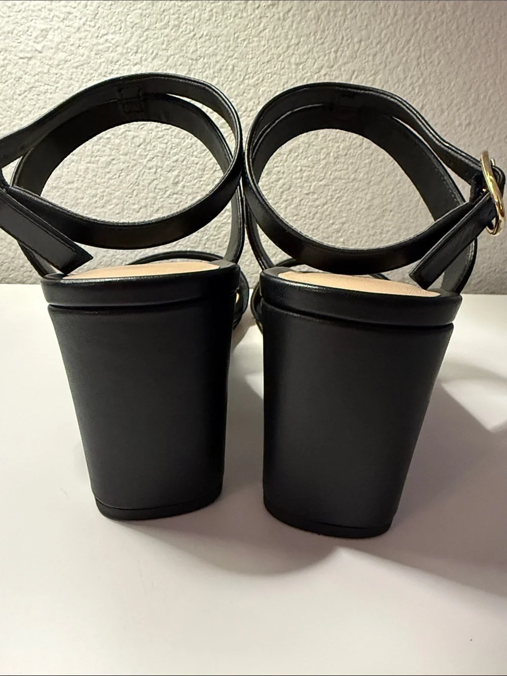 Stuart Weitzman Ava Ankle 75 wedge Sandal in Black Size 7.5